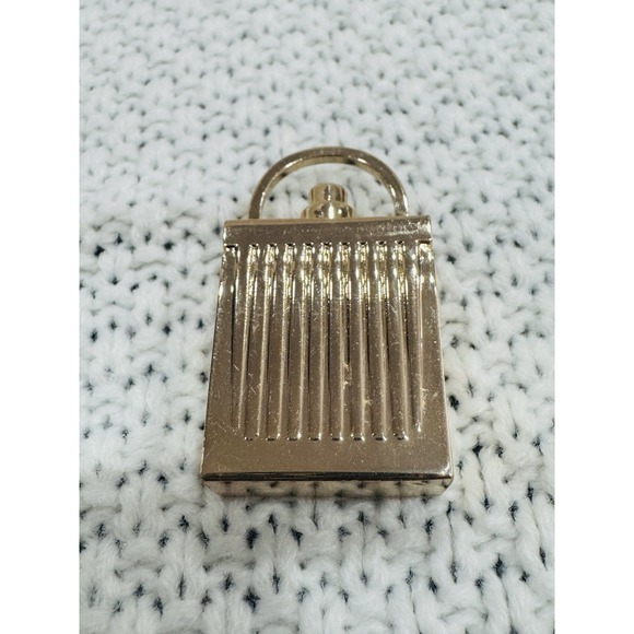 Designer Originals Jewelry - Chloé Gold Tone Perfume Bottle Padlock Charm Pendant Designer
